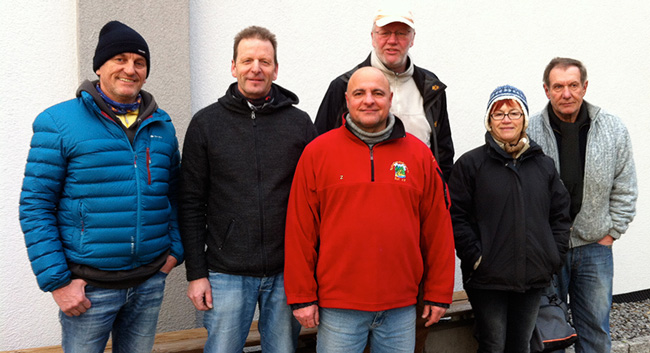 Die Tagessieger des 5. Spieltages v.l.n.r.: Rainer Bohner (1.), Thomas Brinkmann (2.), Ralf Zimmermann (3.), Peter Vieweg (4.), Mary Meier + Wolfgang Brehm (5.)