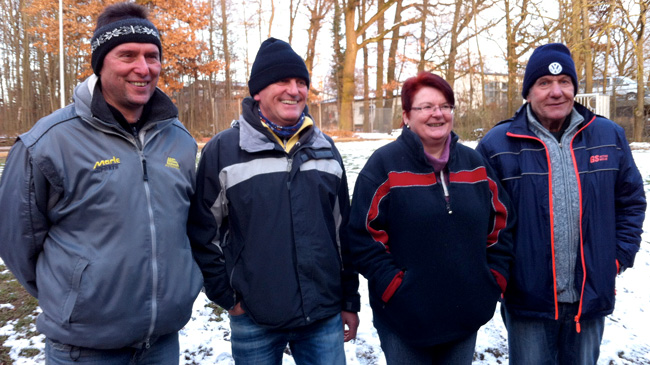 Die Tagessieger des 6. Spieltages von links nach rechts: Holger Denzinger (1.), Rainer Bohner (2.), Ralf Bauer (2., fehlt auf dem Foto), Conny Severin (4.), Wolfgang Brehm (5.)
