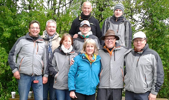 Das Team Denkendorf-1: Perry Bruchelt, Michael Deuschle, Christine Nording, Renate Kleinknecht, Phillip Bruchelt, Oliver West, Christian Lang, Timo Arbeiter, Steffen Heß.